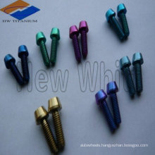 colorful titanium taper head bolt DIN933